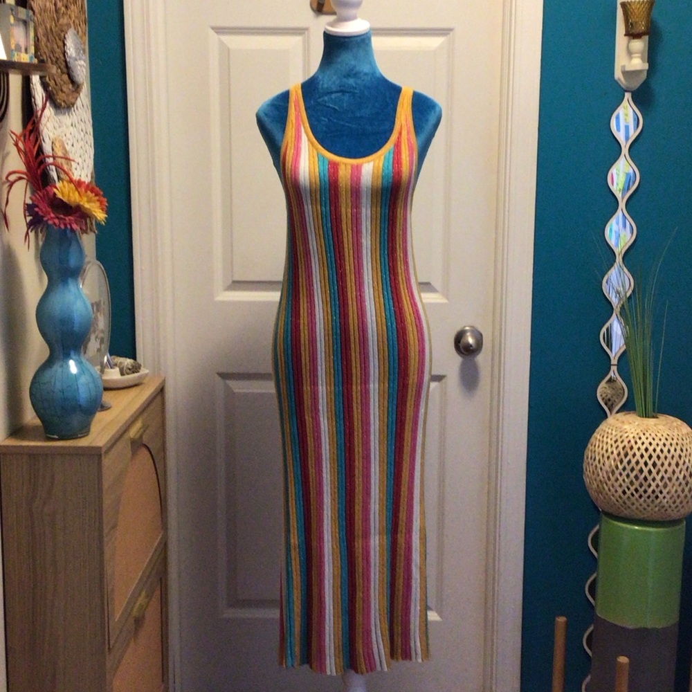 Vibrant Striped Maxi Dress